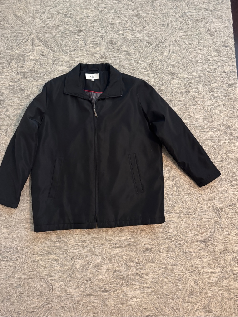 Classic Black Zip-Up Jacket from Geoffrey Beene size XL